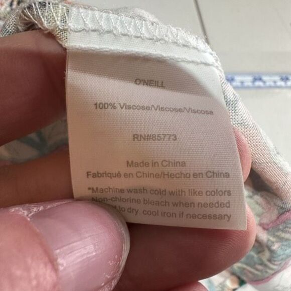 O'Neill Women’s Tank Floral Maxi Sundress Size Small Byron Mixed Print Ruffles - Picture 10 of 13